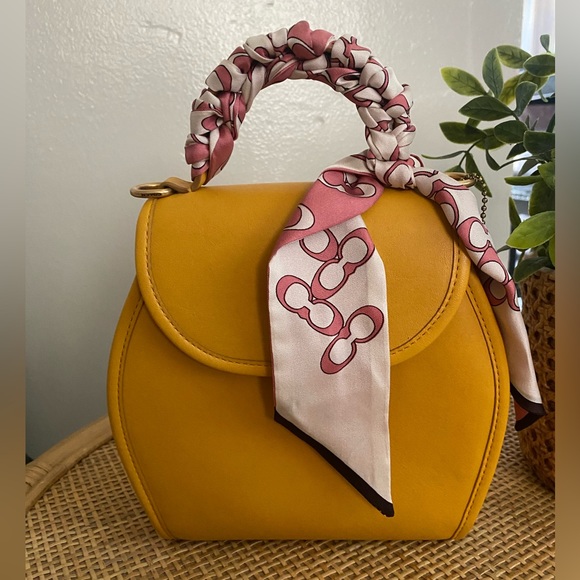 Coach Yellow Crossbody Top Handle Bag - Picture 1 of 16